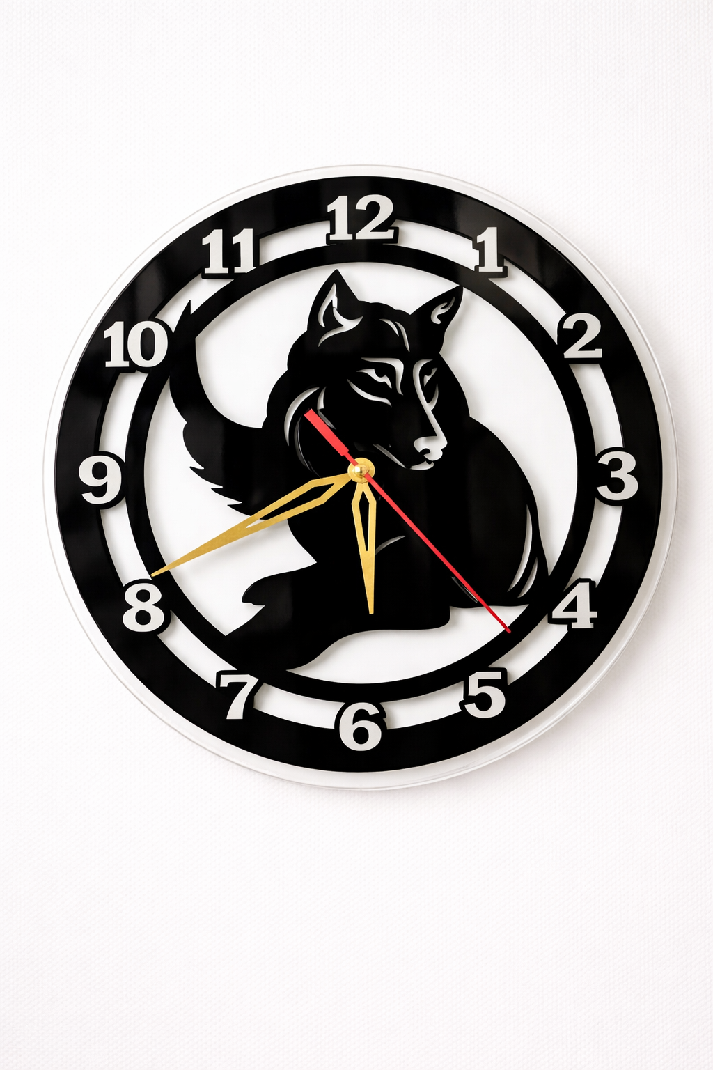 Wolf Art Acrelic Wall Clock