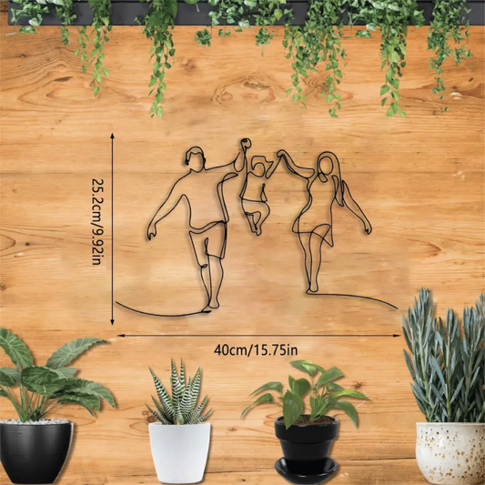 Family cute wall art Love and care , sign of affection