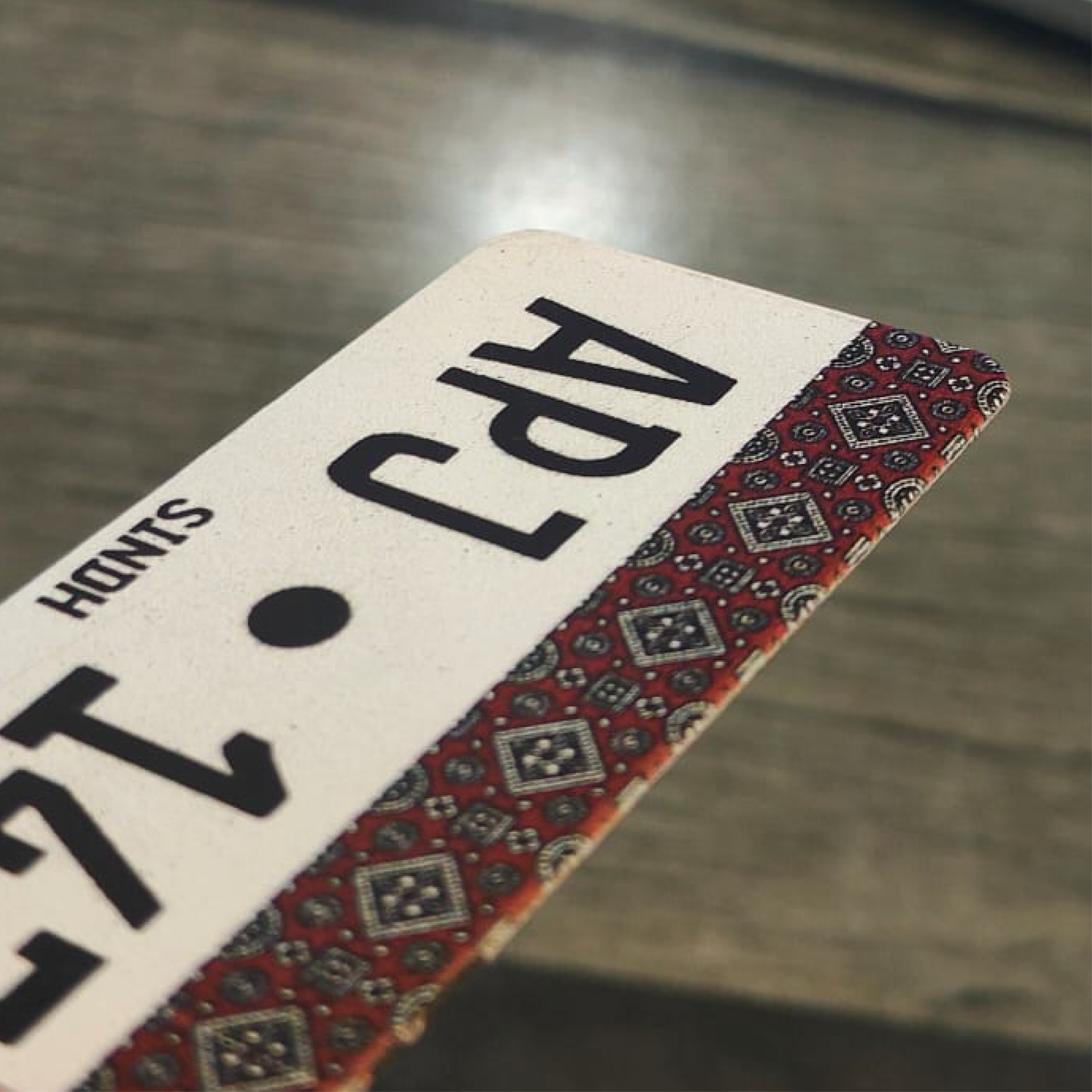 Ajrak License plate Keychain special