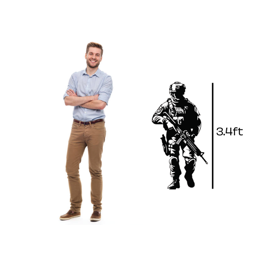 Soldier Acrylic laser cut art for wall decor and Gift, Keyzaar