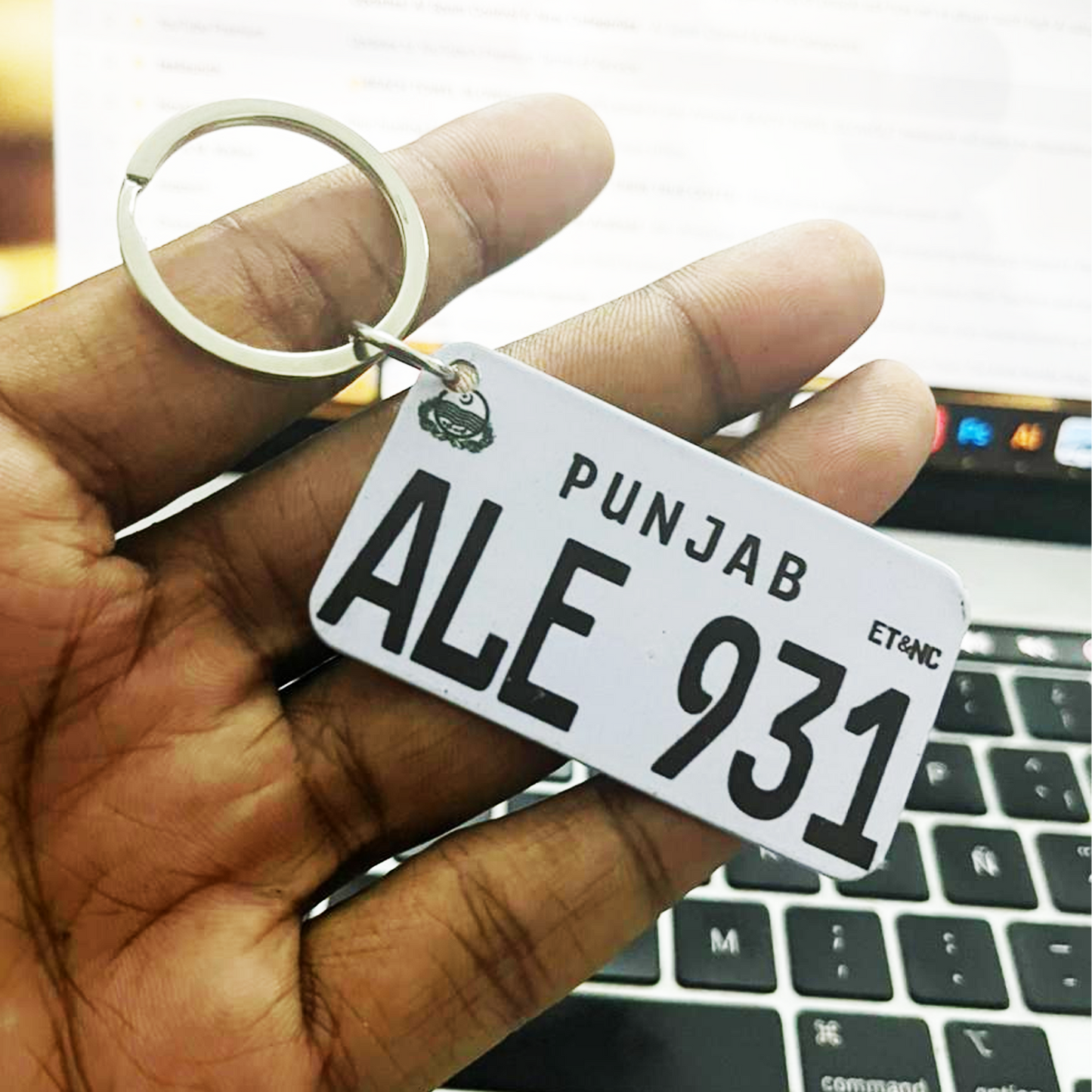 Keychain Punjab special license plate