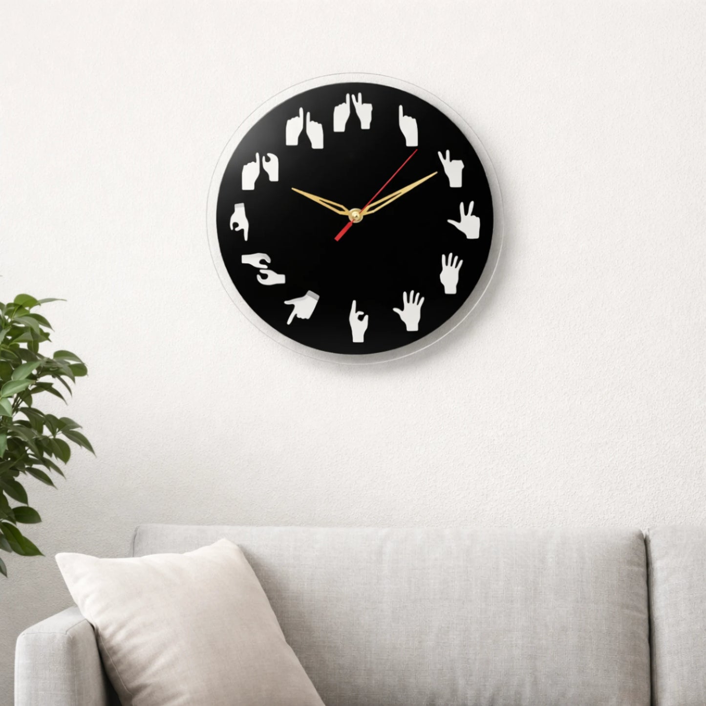 Geometric Sunray Acrelic Wall Clock