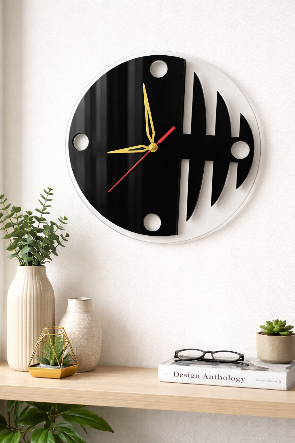 Ship Anchor Acrelic Wall Clock