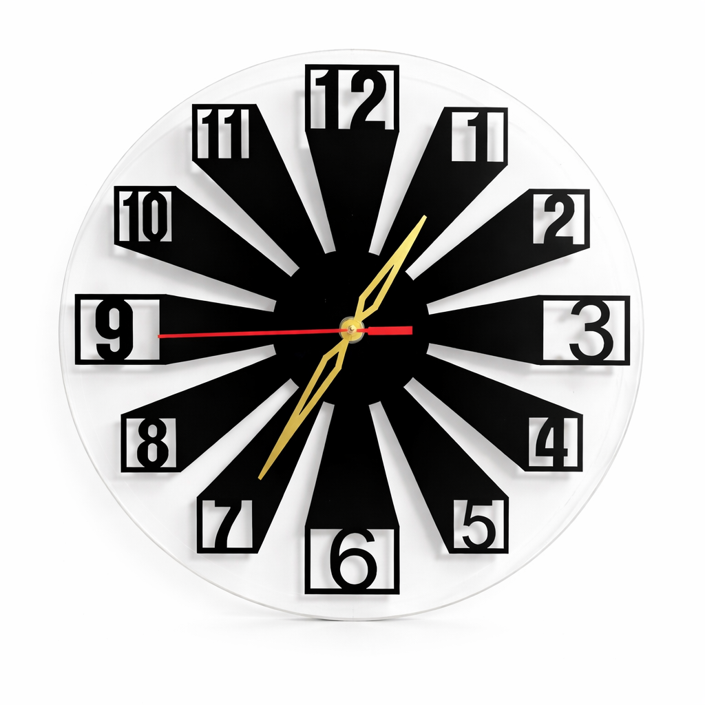 Modern Acrelic Sunburst Wall Clock