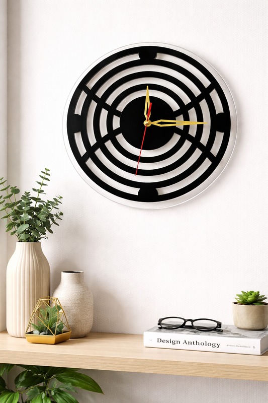 Circular Pattern Acrelic Wall Clock