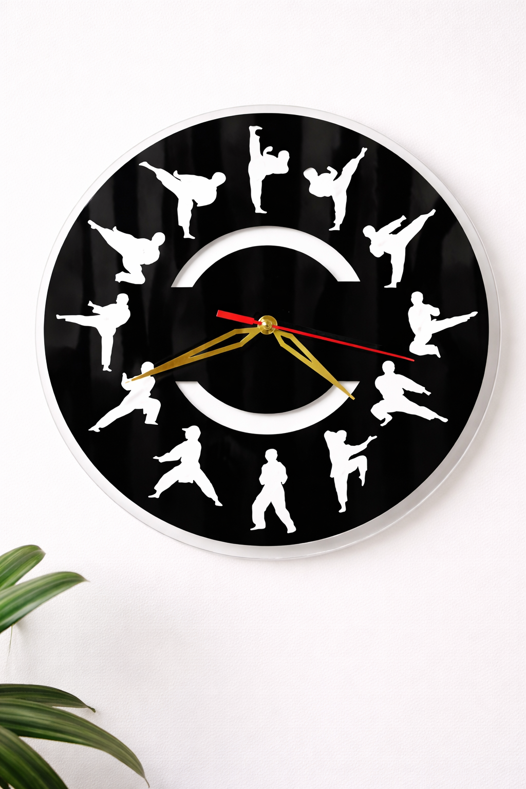 Martial Arts Acrelic Wall Clock
