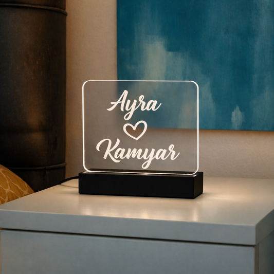 Custom Couple Name LED Lamp