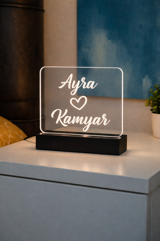 Custom Couple Name LED Lamp