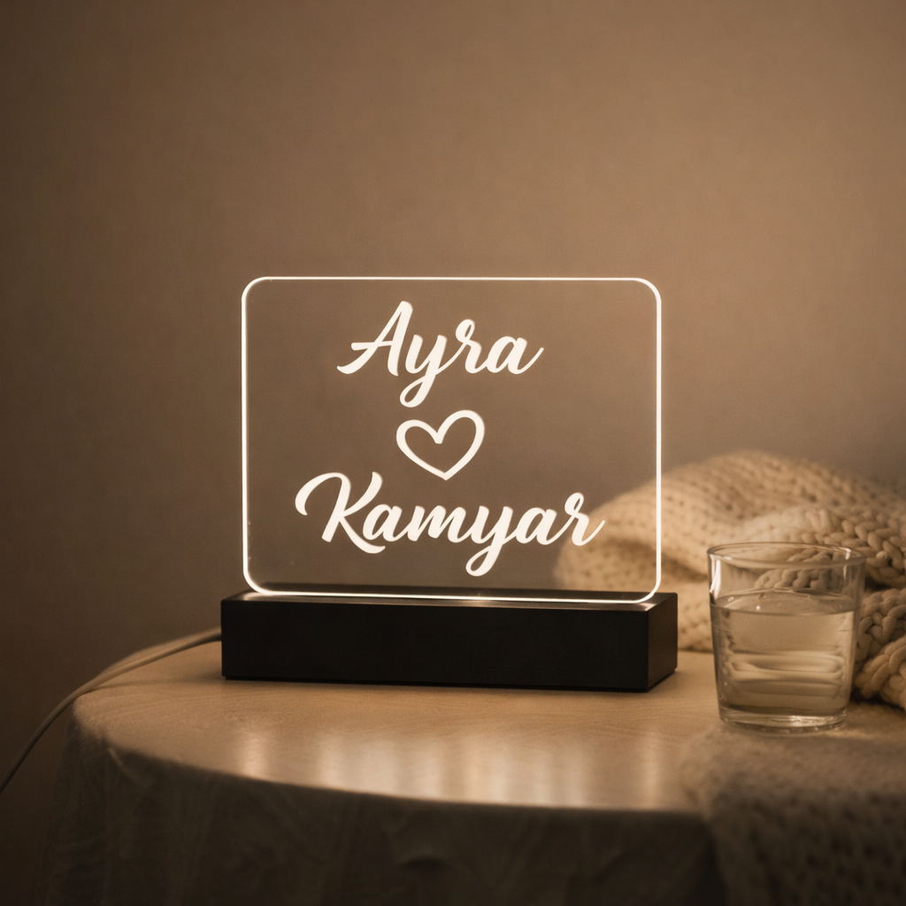 Custom Couple Name LED Lamp