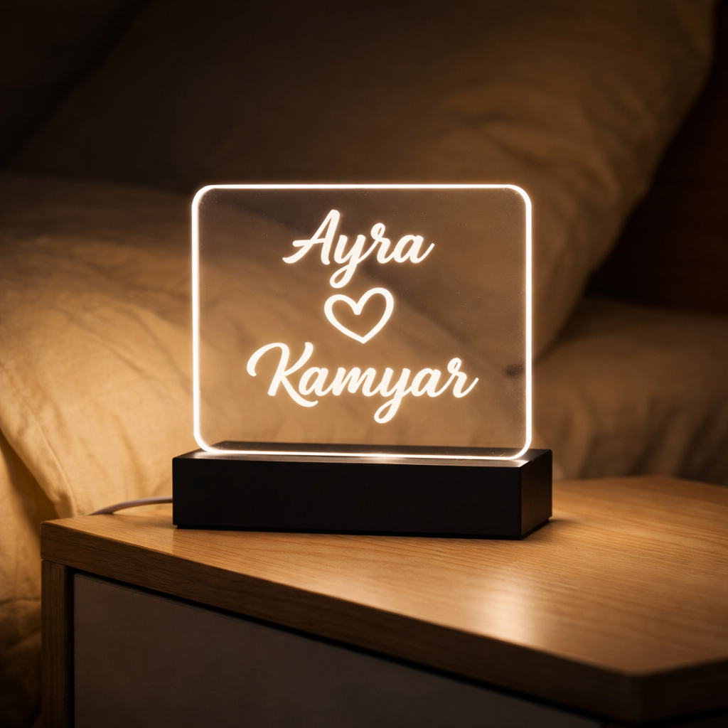 Custom Couple Name LED Lamp