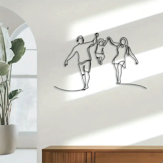 Family cute wall art Love and care , sign of affection