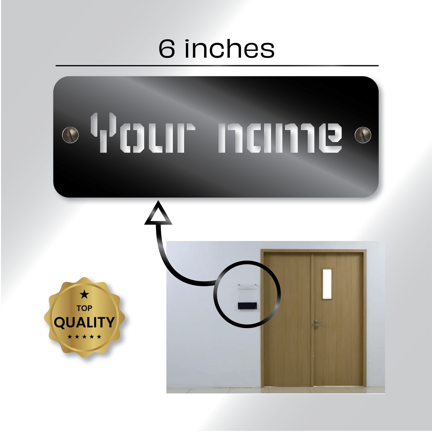 Name plate with custom name , professional