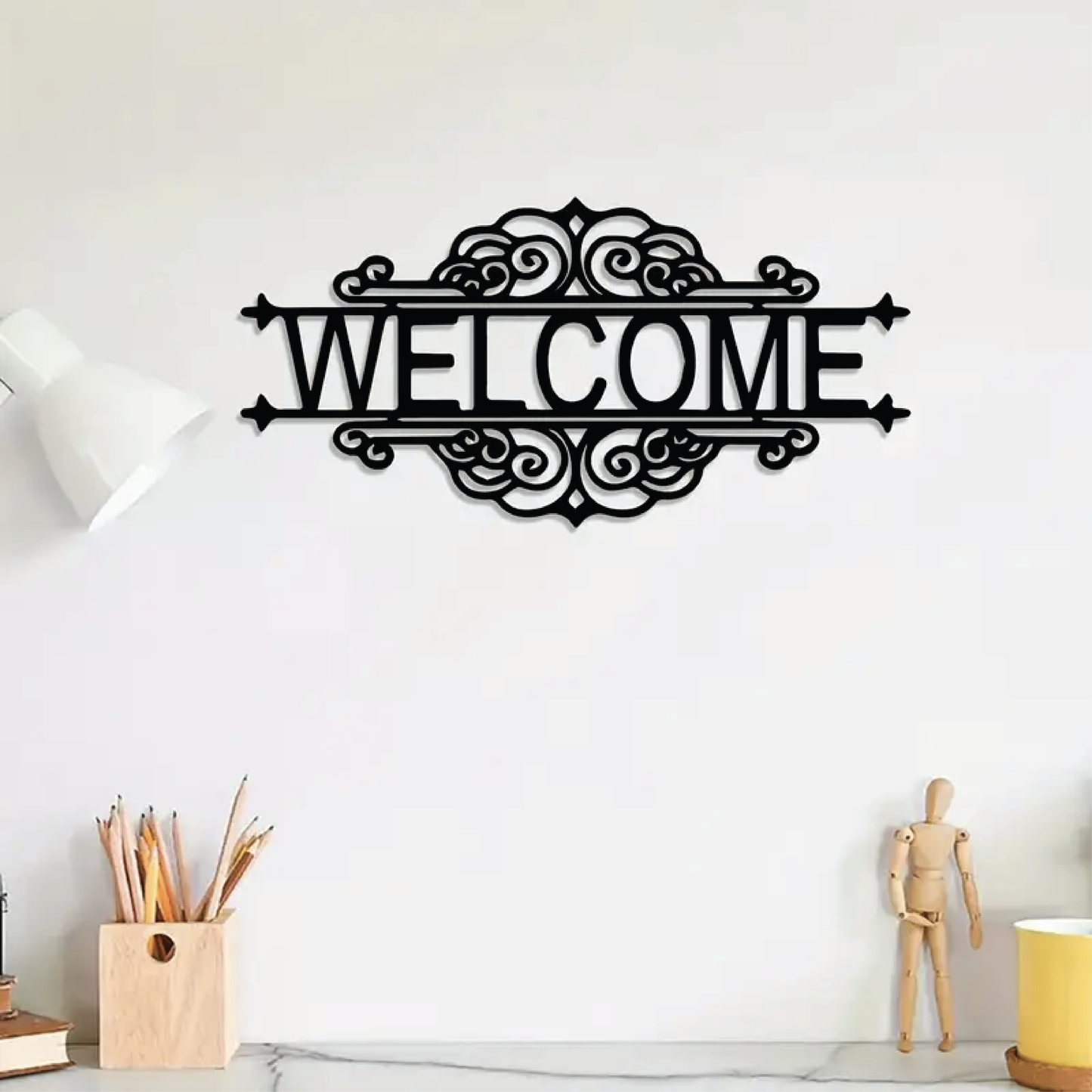 Welcome signage cnc laser cut art