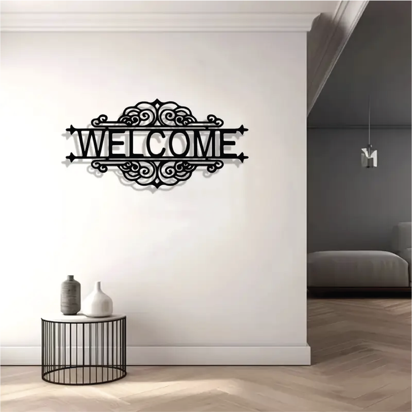 Welcome signage cnc laser cut art