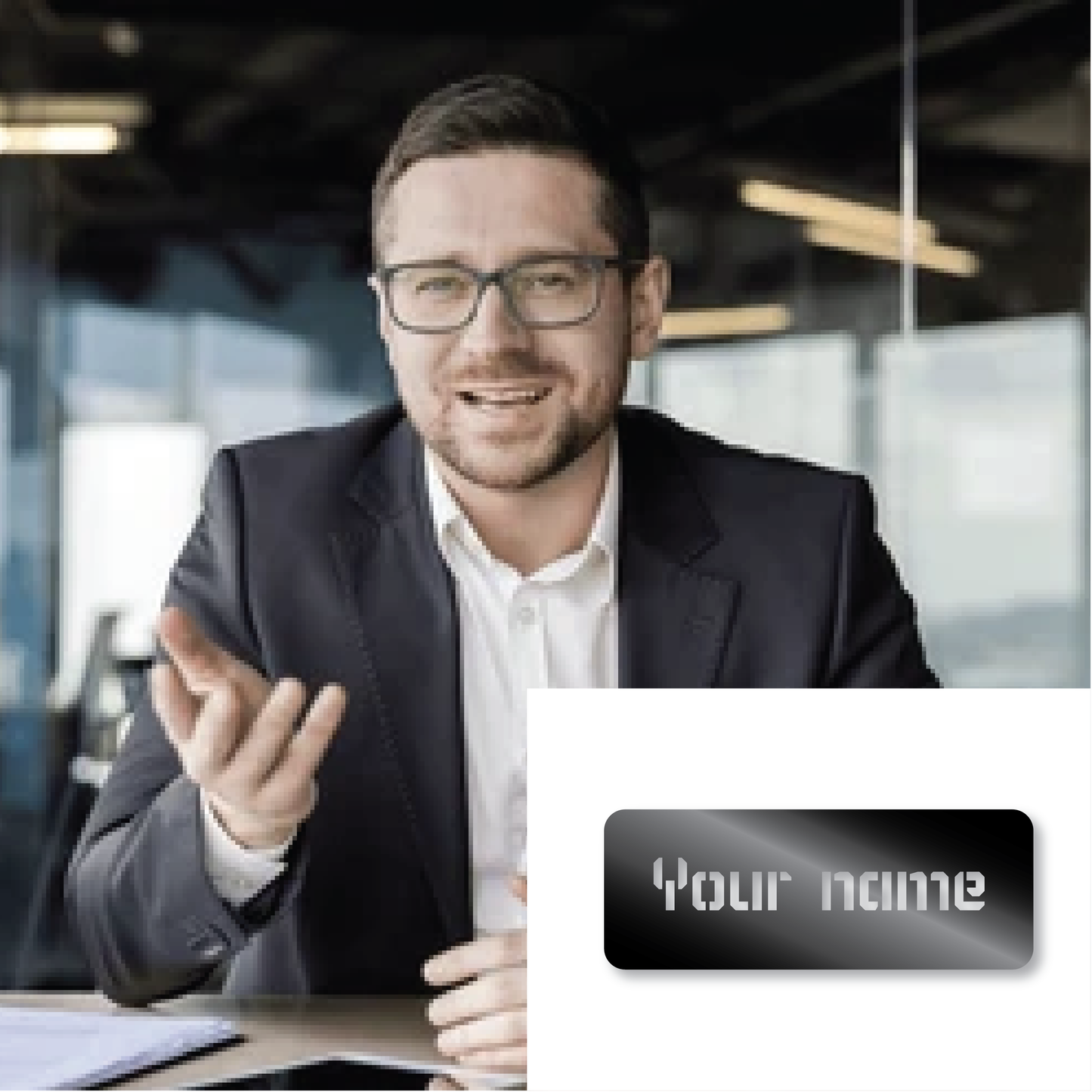 Name plate with custom name , professional