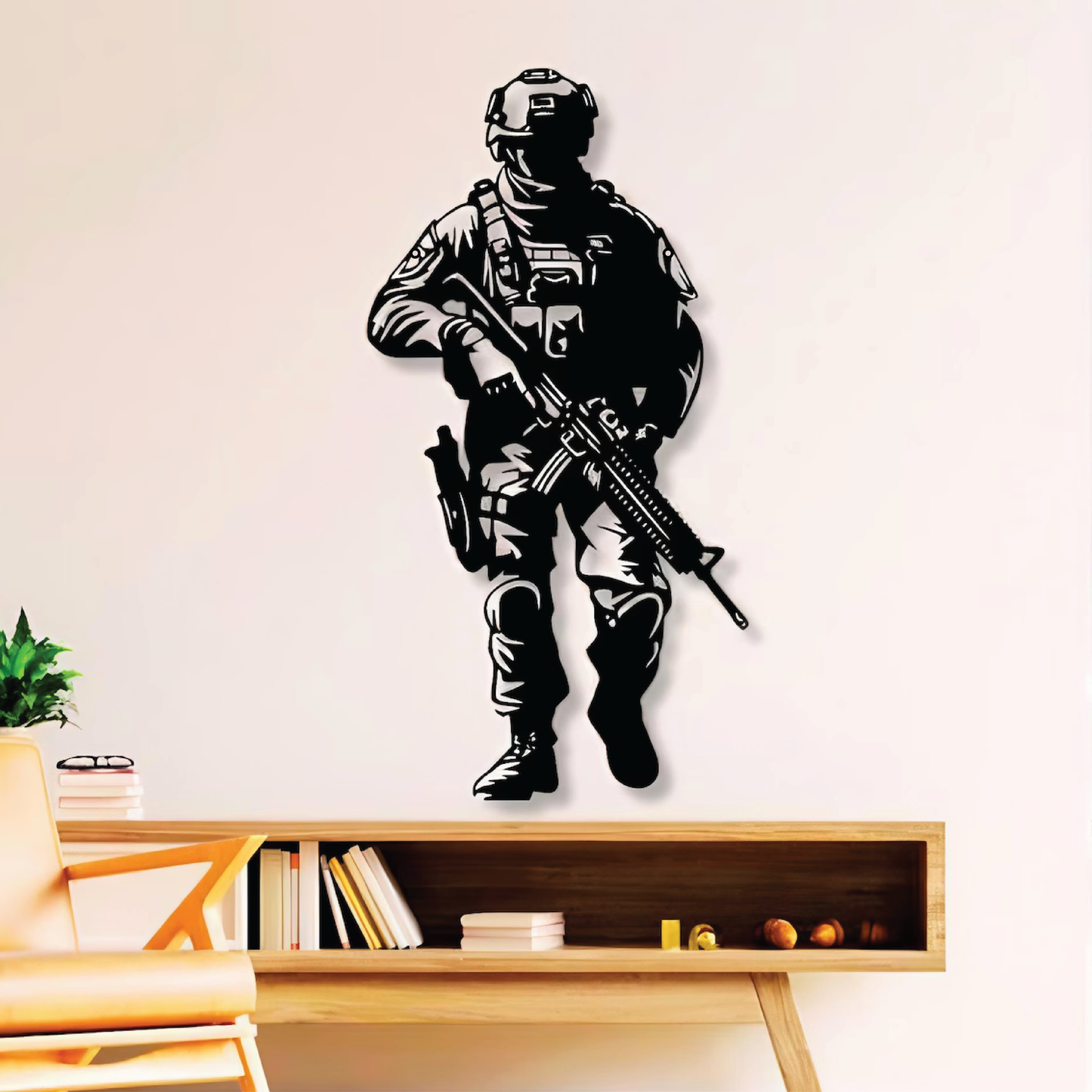 Soldier Acrylic laser cut art for wall decor and Gift, Keyzaar