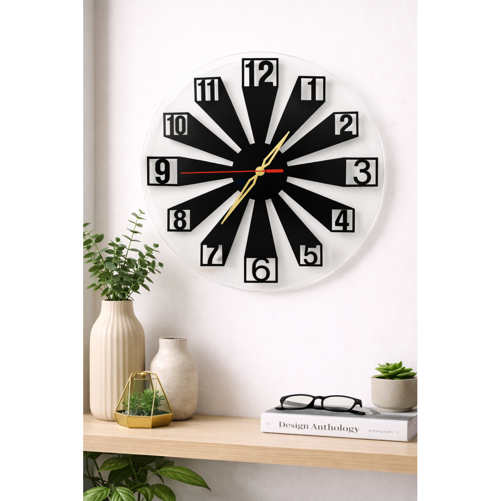 Modern Acrelic Sunburst Wall Clock
